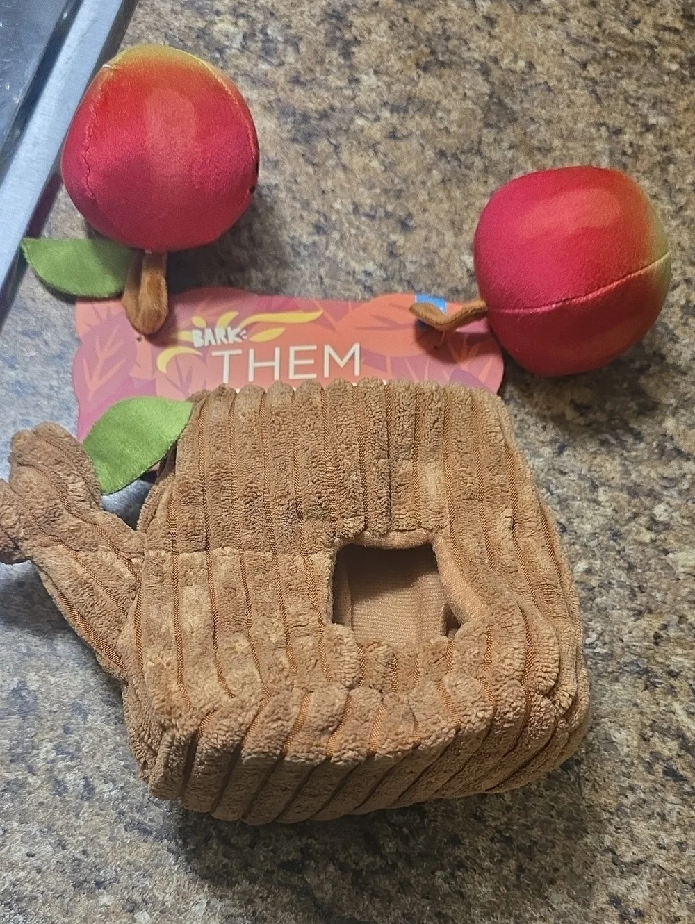 Bark Them Apples Plush Dog Toy NWT Size XS-S 0-20 Pounds